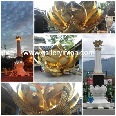 Pembangunan tugu bunga kuningan kota Banjarnegara